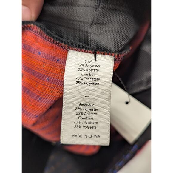 ELIZABETH AND JAMES Womens Jacquard Dion Slim Cropped Pants Blue & Red sz 4 - Picture 9 of 10